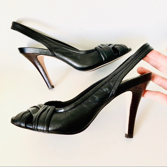 COLE HAAN⚡️CrossStrap Leather Slingback Heels_8.5B - Picture 4 of 8